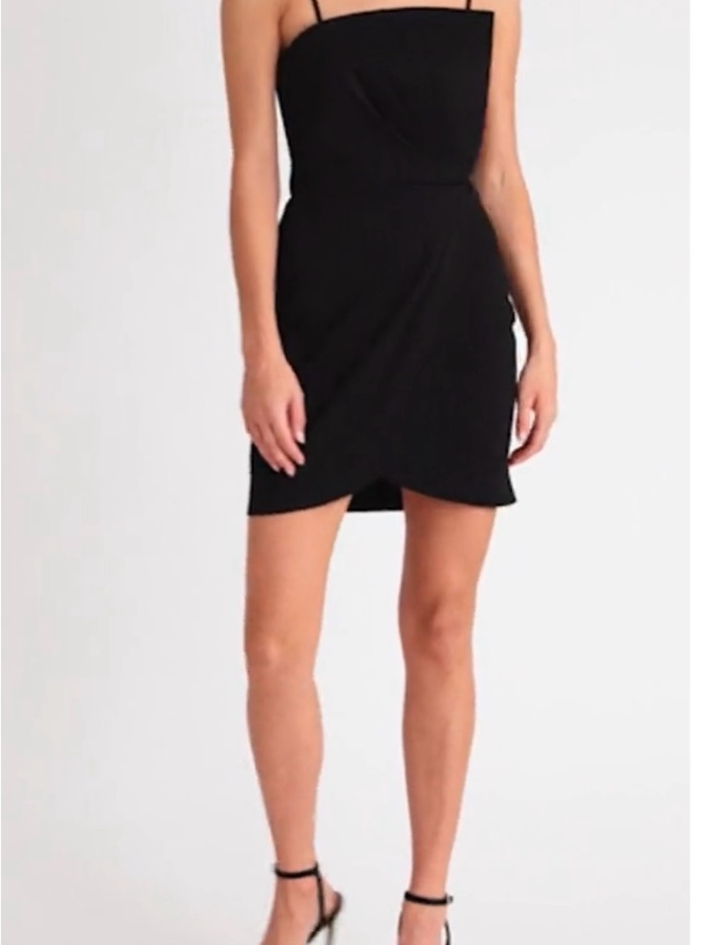 Black LBD Tulip-Hem Mini Dress